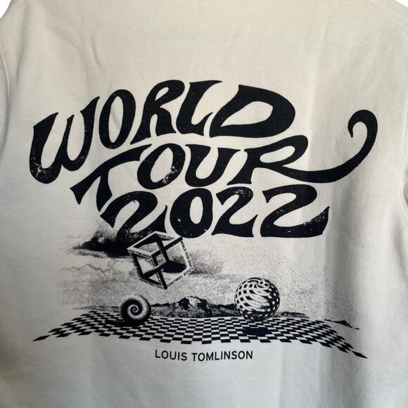 Louis Tomlinson World Tour 2022 Cream Crewneck Concert Merch Sweatshirt Size S - Picture 5 of 8